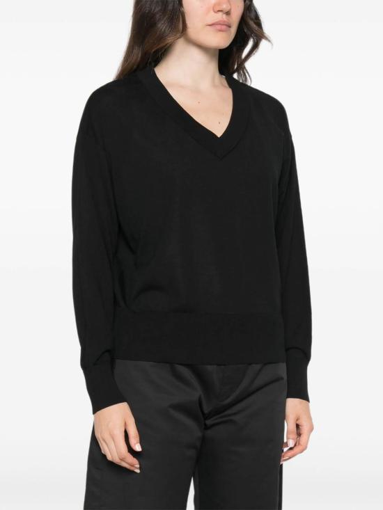 26FW 마렐라 탑 2623366424200MLSFACELLA005 BLACK - MARELLA