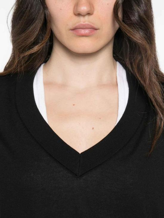 26FW 마렐라 탑 2623366424200MLSFACELLA005 BLACK - MARELLA