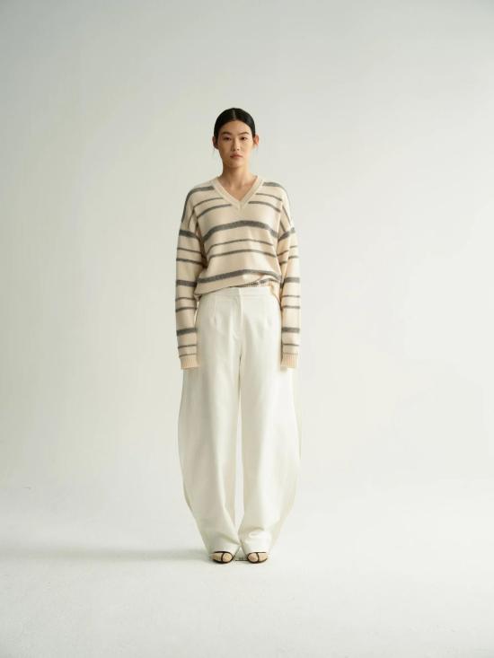  빅토리아 찬 스트레이트 팬츠 AW26053WH AB025113 XS - VIKTORIA CHAN
