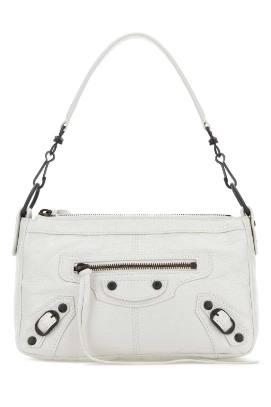 26FW 발렌시아가 르 시티 모토 미니백 8661222ABEK 9001 White