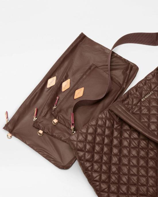 엠지 월리스 크로스백 Mz Wallace 대형 메트로 토트백 디럭스 월넛 - MZ WALLACE