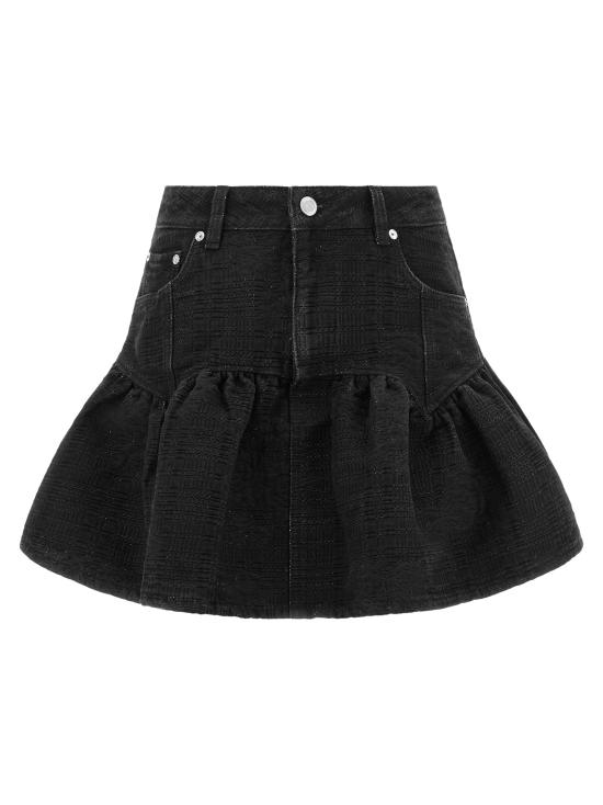 26FW 가니 롱 스커트 A1090308055 Black