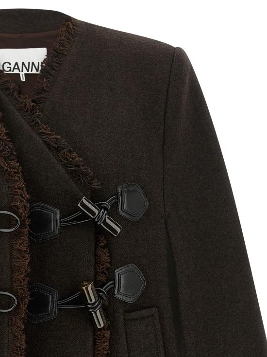 26FW 가니 케이프 A1010233ZWX Brown - GANNI