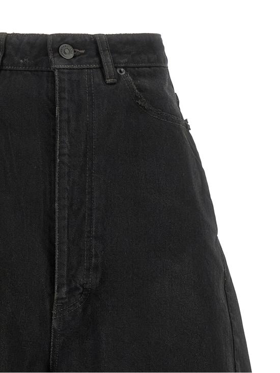 26FW 발렌시아가 하이웨이스트 배럴 트위스트 데님 팬츠 A0095FTBP478975 Black - BALENCIAGA
