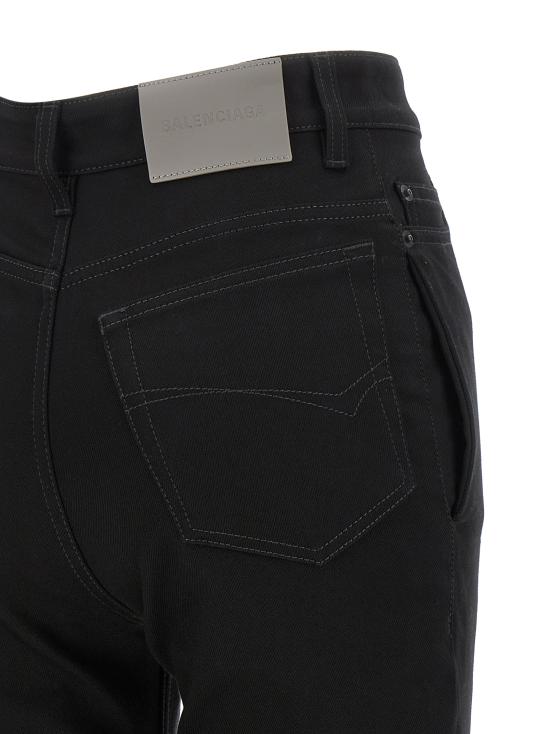 26FW 발렌시아가 하이 웨이스트 슬림 스트레이트 진 A008WGTUW701000 Black - BALENCIAGA