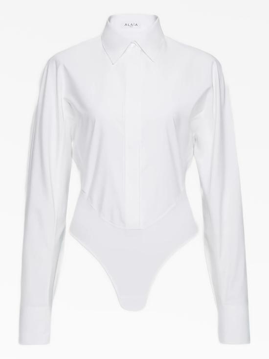  알라이아 블라우스/셔츠 AA9C0930T611A000 White