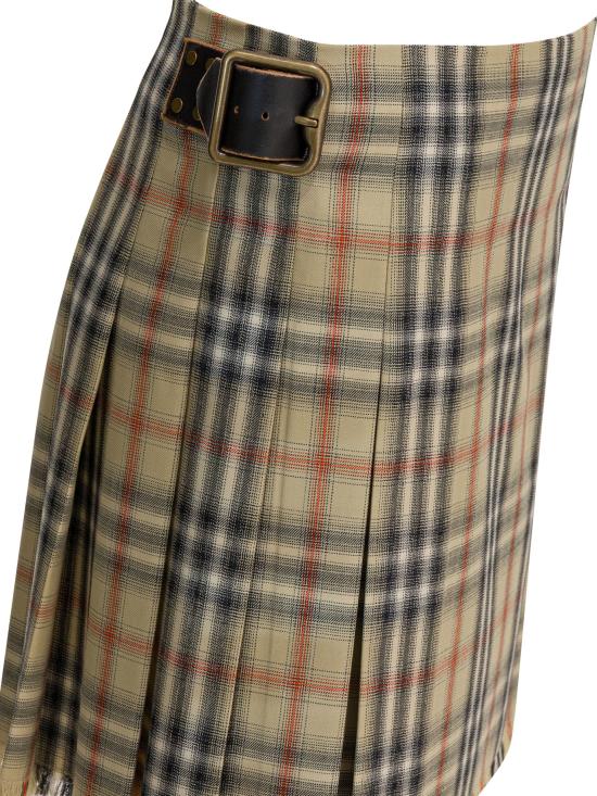 26SS 버버리 체크 울 미니 킬트 8118152 Beige - BURBERRY