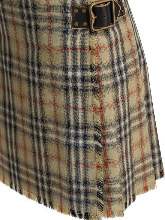 26SS 버버리 체크 울 미니 킬트 8118152 Beige - BURBERRY