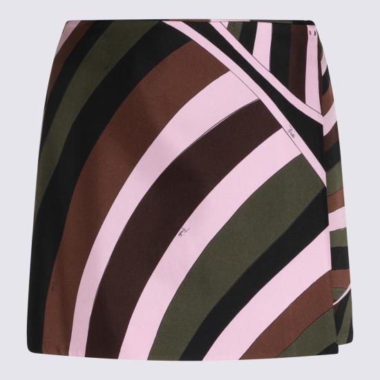 26FW 에밀리오푸치 미디 스커트 6URV35 6U751012 KHAKI PINK - EMILIO PUCCI