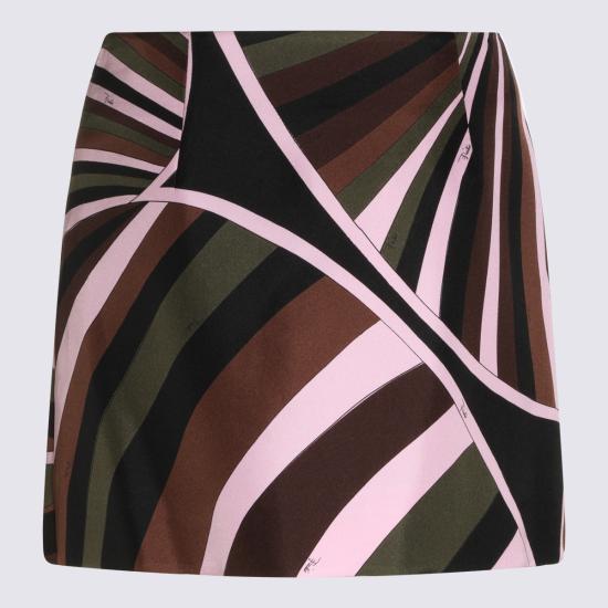 26FW 에밀리오푸치 미디 스커트 6URV35 6U751012 KHAKI PINK - EMILIO PUCCI