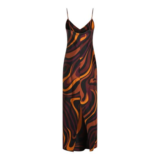 26FW 에밀리오푸치 미디 원피스 6URI30 6U761003 BORDEAUX GOLD - EMILIO PUCCI