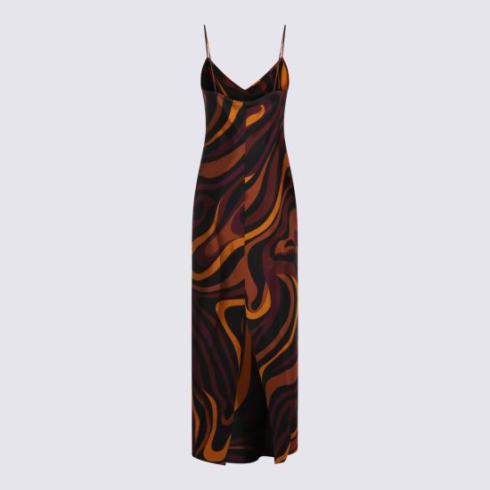 26FW 에밀리오푸치 미디 원피스 6URI30 6U761003 BORDEAUX GOLD - EMILIO PUCCI