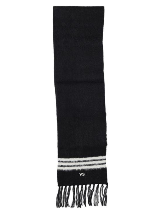 26FW 와이쓰리 머플러/스카프 KS8164 BLACK WHITE BLACK CORE WHITE