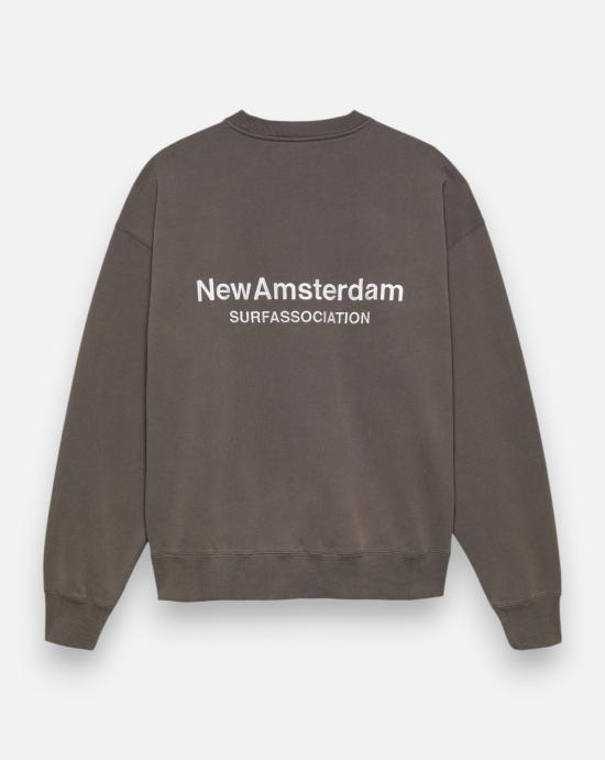  뉴 암스테르담 서프 어쏘시에이션 긴팔 티셔츠 2602118003 FALCON WHITE BROWN - NEW AMSTERDAM SURF ASSOCIATION