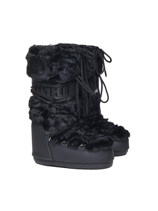 26FW 문부츠 MB 아이콘 폭스 퍼 부츠 80D1408900 N001 BLACK - MOON BOOT