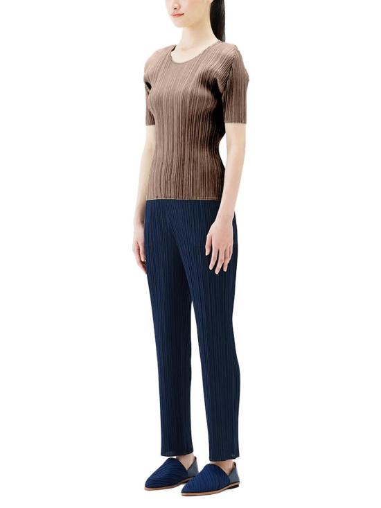  이세이 미야케 폴로 티셔츠 01a03d69 8be3 7203 a839 466726155739 BROWN - ISSEY MIYAKE