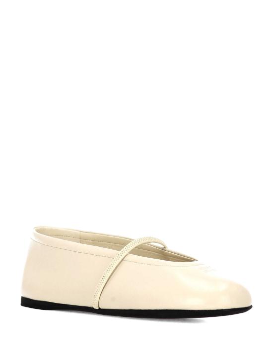 26FW 미우미우 나파 레더 발레리나 플랫 슈즈 5F334EF 005 070F0304 IVORY - MIU MIU