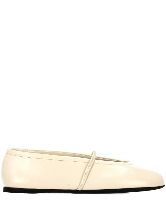 26FW 미우미우 나파 레더 발레리나 플랫 슈즈 5F334EF 005 070F0304 IVORY