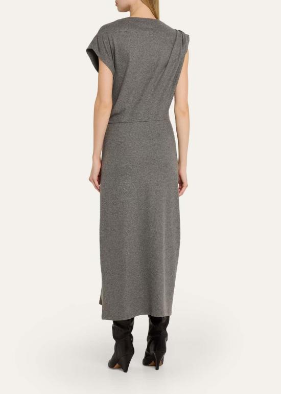  이자벨마랑 미디 원피스 이자벨 마랑 나에리스 비대칭 니트 미디 드레스 그레이 - ISABEL MARANT