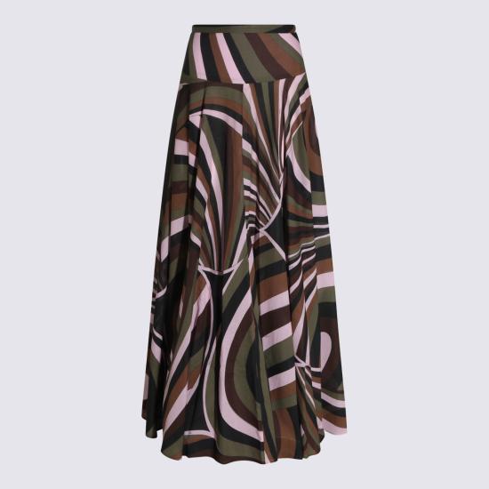 26FW 에밀리오푸치 미디 스커트 6URW30 6U754012 KHAKI PINK