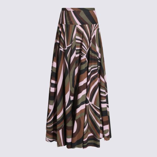 26FW 에밀리오푸치 미디 스커트 6URW30 6U754012 KHAKI PINK - EMILIO PUCCI