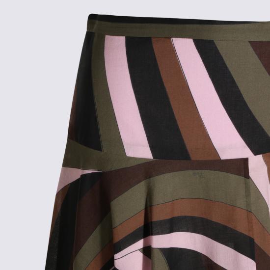 26FW 에밀리오푸치 미디 스커트 6URW30 6U754012 KHAKI PINK - EMILIO PUCCI