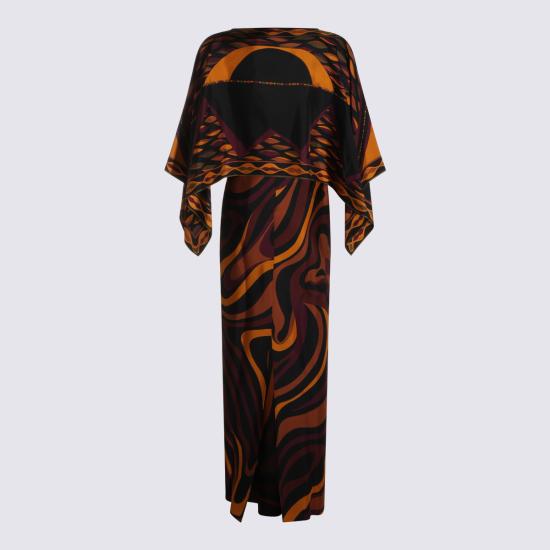 26FW 에밀리오푸치 미디 원피스 6URI30 6U761003 BORDEAUX GOLD - EMILIO PUCCI