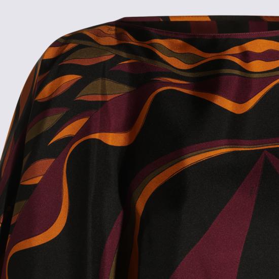 26FW 에밀리오푸치 미디 원피스 6URI30 6U761003 BORDEAUX GOLD - EMILIO PUCCI