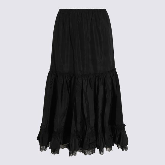 26FW 가니 미디 스커트 A1090334 099 BLACK