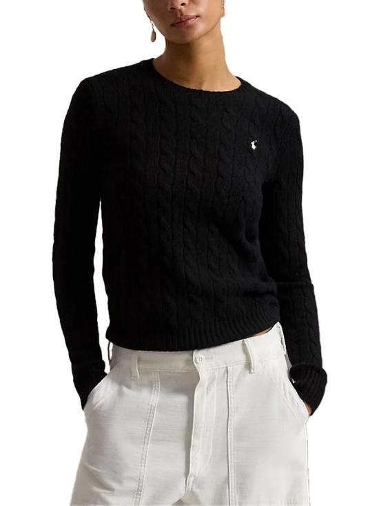  랄프 로렌 스웨터 01a03d69 3c8e 75a9 bdc8 f94a19e7501b BLACK - RALPH LAUREN