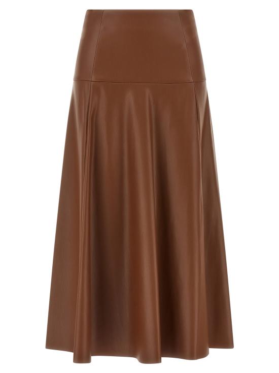 26FW 누드 미디 스커트 1103W2620053 Brown