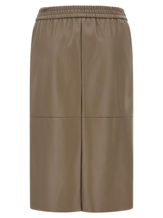 26FW 누드 미디 스커트 1103W2620250 Beige - NUDE