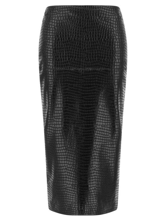 26FW 누드 미디 스커트 1103W2621309 Black