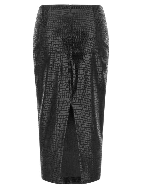 26FW 누드 미디 스커트 1103W2621309 Black - NUDE