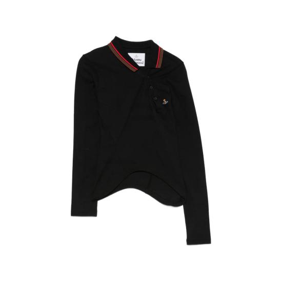 26FW 비비안웨스트우드 폴로 티셔츠 1H010007 J00AU N401 BLACK
