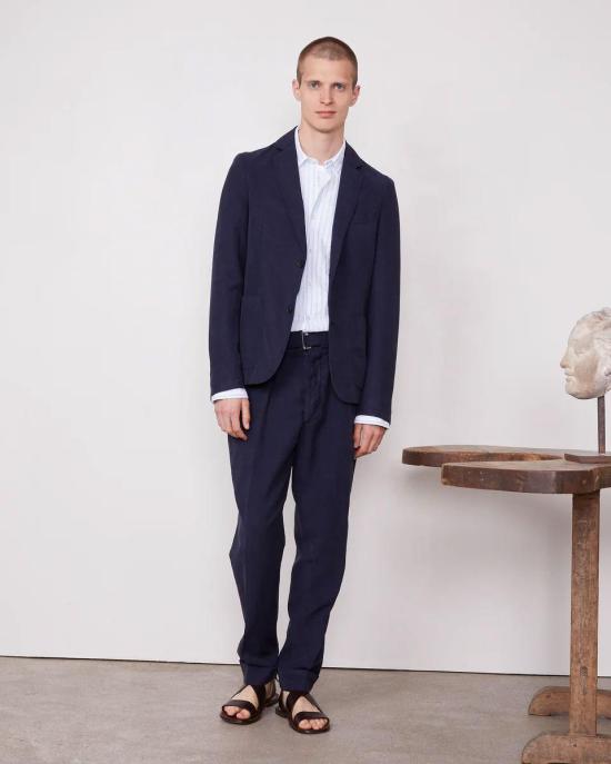  오피신 제네랄 팬츠 01a03d56 2723 7f36 a5dc 780eff02d41e NAVY - OFFICINE GENERALE
