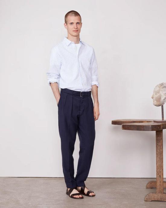  오피신 제네랄 팬츠 01a03d56 2723 7f36 a5dc 780eff02d41e NAVY - OFFICINE GENERALE