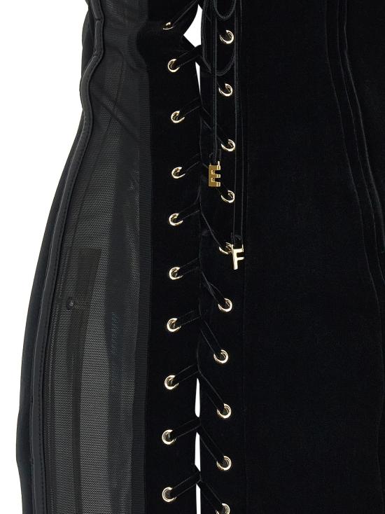 26FW 엘리자베타프랜치 원피스 코르셋 드레스 블랙 - ELISABETTA FRANCHI