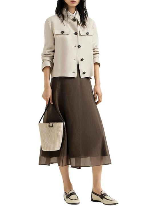  브루넬로 쿠치넬리 스커트 01a03d6b 7c38 78e1 ad10 64f30ba0d376 BROWN - BRUNELLO CUCINELLI