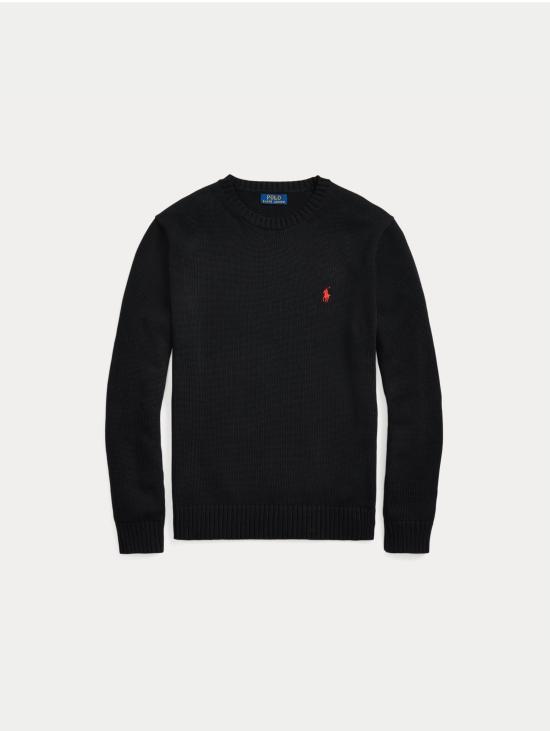 26FW 랄프 로렌 스웨터 코톤 레귤러 핏 Nero의 Maglia Girocollo - RALPH LAUREN