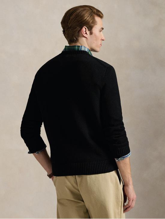 26FW 랄프 로렌 스웨터 코톤 레귤러 핏 Nero의 Maglia Girocollo - RALPH LAUREN