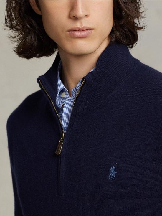 26FW 랄프 로렌 스웨터 마글리아 콘 메자 집 라나 블루 - RALPH LAUREN