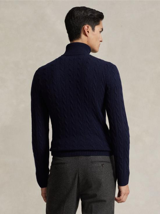 26FW 랄프 로렌 스웨터 710876836 - 005 - 긴팔 풀오버 BSR - 헌터 네이비 - RALPH LAUREN