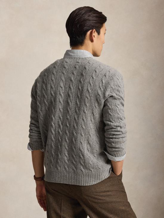 26FW 랄프 로렌 스웨터 라나와 캐시미어, 트레체 그리지오 소재의 말리아 - RALPH LAUREN