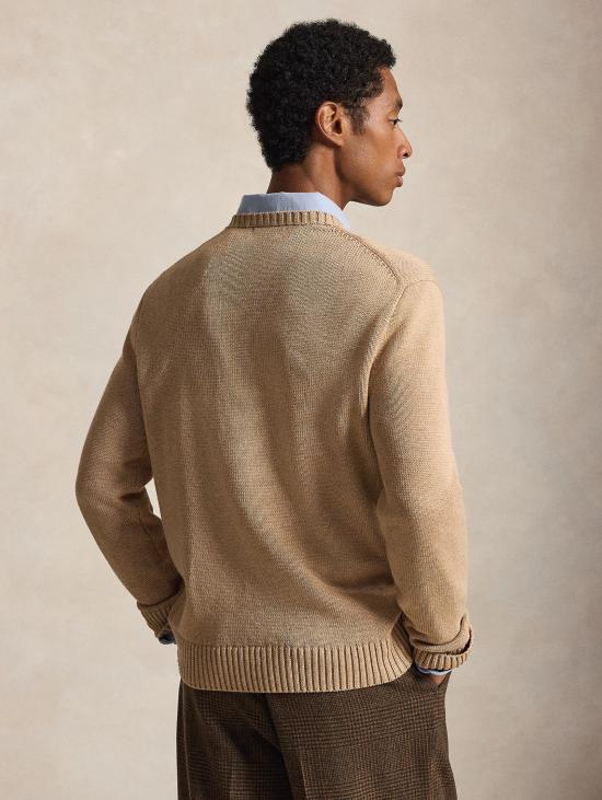 26FW 랄프 로렌 스웨터 코튼 레귤러 카멜로의 말리아 지로콜로 - RALPH LAUREN