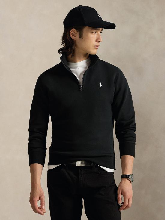 26FW 랄프 로렌 집업 니트 Maglia Doppia con Mezza Zip Nero의 펠파