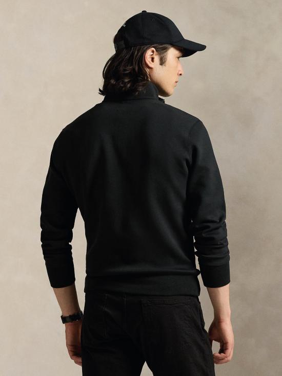 26FW 랄프 로렌 집업 니트 Maglia Doppia con Mezza Zip Nero의 펠파 - RALPH LAUREN