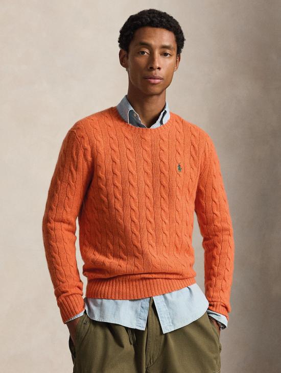 26FW 랄프 로렌 스웨터 미스토 캐시미어 아란시오네 소재의 Maglia Girocollo