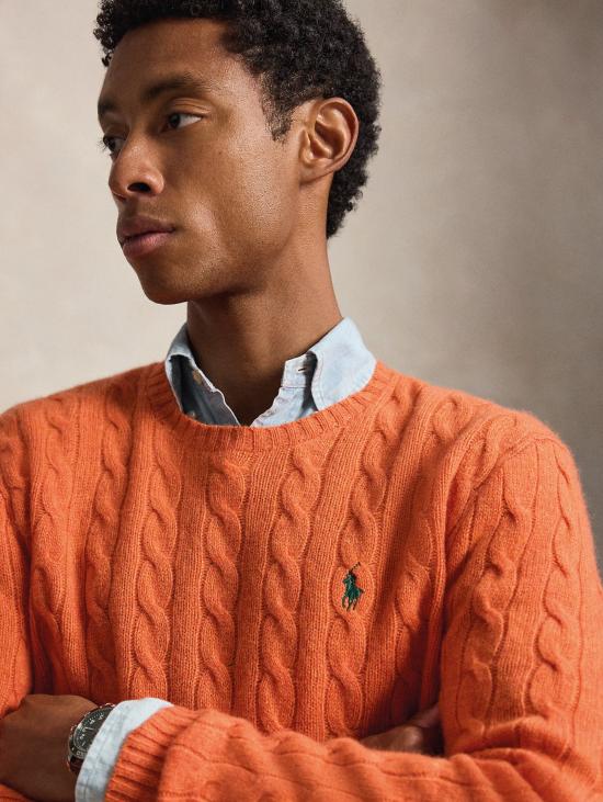 26FW 랄프 로렌 스웨터 미스토 캐시미어 아란시오네 소재의 Maglia Girocollo - RALPH LAUREN