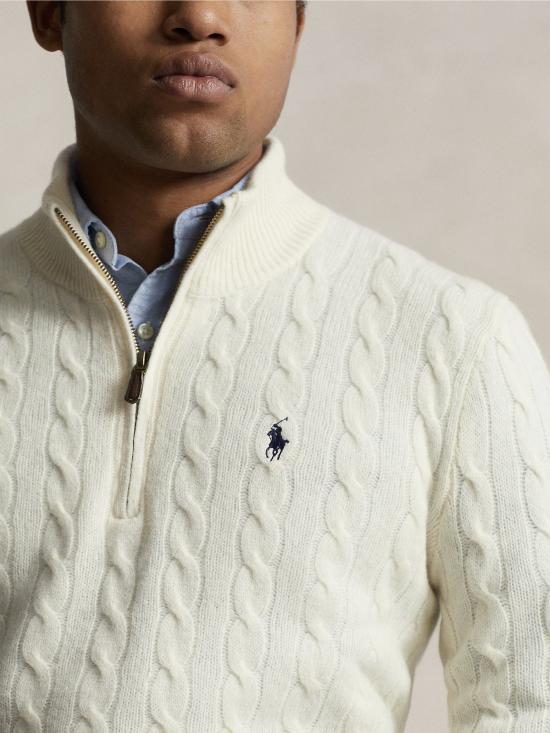 26FW 랄프 로렌 스웨터 말리아 메자 지프 어 트레체 크레마 - RALPH LAUREN